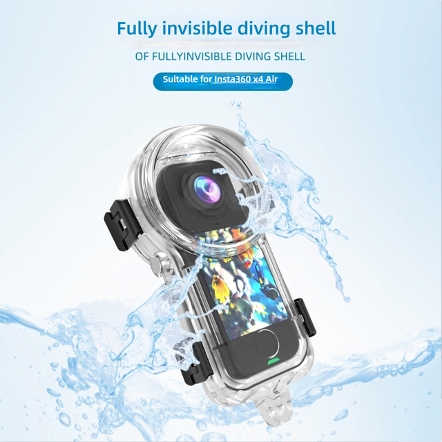 60M Fully Invisible Durable Plastic Waterproof Case for Insta360 X4 Air Action Camera
