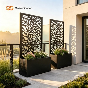 Jardinera Metálica Minimalista Gnee Garden con Patrón Irregular, Ligera, Soporte para Plantas de Exterior para Flores/Plantas Verdes - Product Image 4