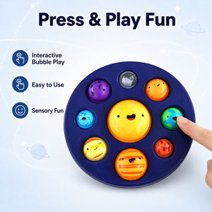Solar System Planet Pop <b>Bubble</b> Fidget Toy Educational Sensory Toy for <b>Kids</b> Party Favor Wholesale - Product Image 4