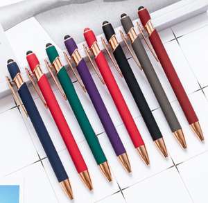 <span class=keywords><strong>Penna</strong></span> a sfera promozionale in metallo gommato <span class=keywords><strong>con</strong></span> copertina morbida <span class=keywords><strong>penna</strong></span> <span class=keywords><strong>con</strong></span> Logo stilo Touch in alluminio <span class=keywords><strong>con</strong></span> <span class=keywords><strong>nome</strong></span> inciso personalizzato - Product Image 4