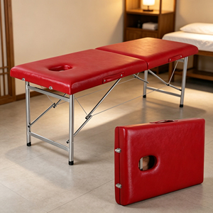 <span class=keywords><strong>Table</strong></span> <span class=keywords><strong>de</strong></span> massage <span class=keywords><strong>pliante</strong></span> à prix abordable, bonne qualité, 2 sections, réglable en hauteur, portable, pour spa - Product Image 3