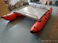 Bateau gonflable en PVC, mini yacht Catamaran