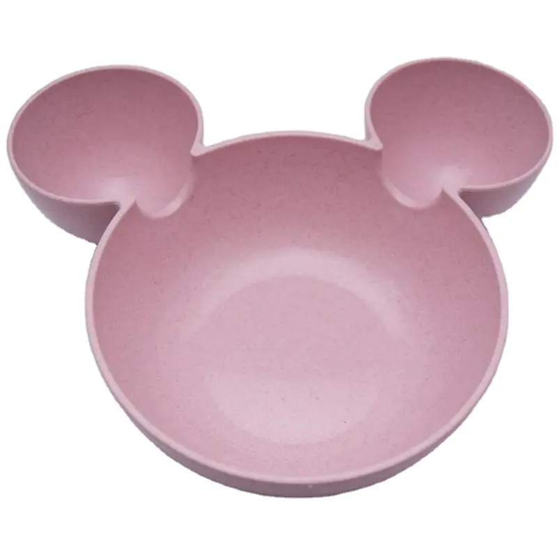 Kid Mickey Bowl Dishes Cartoon Mouse Lunch Box Kid Baby Children Infant Baby Rice Feeding Bowl Plastic Snack Plate Tableware