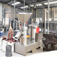 Moulin colloïdal beurre d'arachide pâte de riz nourriture pour chien broyeur de noix de tigre en acier inoxydable entièrement automatique Machine à Sauce chili