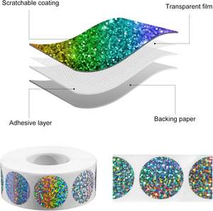 Pegatina de holograma adhesiva para rascar impresa personalizada para <span class=keywords><strong>Cupones</strong></span> de lotería y tarjetas de juego para bodas, regalos nupciales - Product Image 3