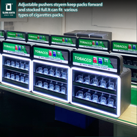 Vitrine de présentation pour magasin de tabac Satom Middle East Africa, présentoir en métal pour tabac sans fumée, présentoir à cigarettes avec éclairage LED