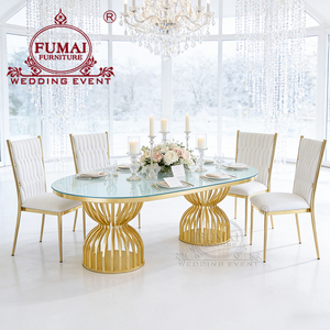 Foshan โต๊ะแต่งงานโลหะสีขาว MDF สำหรับงานแต่งงานเฟอร์นิเจอร์กลางแจ้ง - Product Image 6