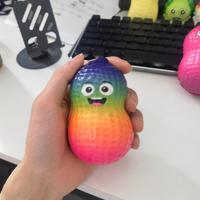 Jouet anti-stress en mousse PU en forme d'arachide à rebond lent, jouet sensoriel de bureau mignon, boîte mystère