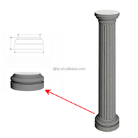 Base de colonne décorative Super EPS en fibre de verre, design personnalisé, moulures européennes en polystyrène, imperméables et résistantes au feu