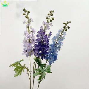 Fiori di seta Larkspur Bluebonnet artificiali a stelo lungo <span class=keywords><strong>Flora</strong></span> per vaso alto decorazione floreale del giorno del ringraziamento per la casa - Product Image 4