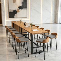 Meubles commerciaux personnalisés, tables et chaises pour hôtel, café, banquette intérieure pour café, ensemble de chaises et de tables en bois pour restaurant