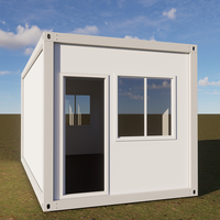 Maison conteneur de luxe de 20 pieds, préfabriquée, mobile, en panneaux sandwich, en acier, contemporaine, pour habitation, boutique ou bureau