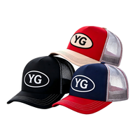 Topi Trucker Kanvas Katun Bordir Custom untuk Grosir, Topi Jaring Fashion Olahraga untuk Aktivitas Pantai dan Luar Ruangan
