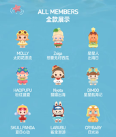 POPMART Original Island Vacation Mini PVC Figures Mystery Box Anime Figure Popbeans Blind Box pour la décoration de la maison