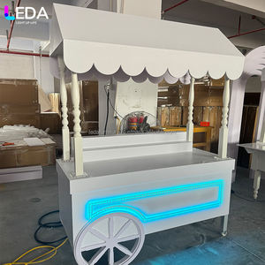 LEDA <b>Candy</b> <b>cart</b> <b>for</b> <b>sale</b> - promotional display <b>for</b> wedding event - showcasing wedding decor - acrylic vehicle with white finish - Product Image 2