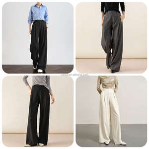 Pantalones Casuales de Pierna Ancha Elegantes y Resistentes a las Arrugas, Personalizados, de Alta Calidad, para Mujer, Pantalones Veganos, Pantalones de Oficina - Product Image 6