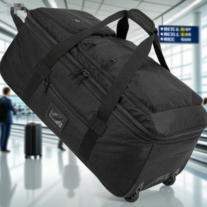 <strong>Large</strong> Foldable Duffle Bag with <strong>Wheels</strong> 85-100L Expandable Wheeled <strong>Holdall</strong> Extra <strong>Large</strong> Travel Rolling Duffel Bags, Black, 30 Inch - Product Image 1