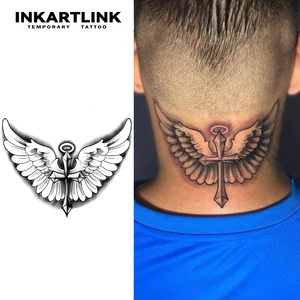 Stiker Tato INKARTLINK untuk Tubuh, Stiker Tato Kertas Sayap Malaikat Salib Tahan Air Ramah Lingkungan Tahan Lama 15 Hari Grosir - Product Image 2