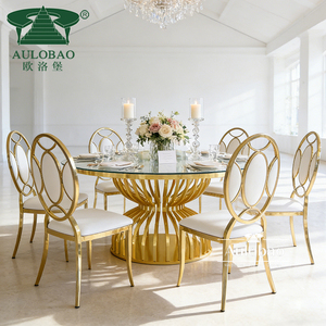 Round <b>Back</b> Stainless Steel Luxury Traditional Wedding Chair - Product Image 6