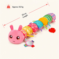 Peluche de chenille colorée, jouet en peluche doux, insecte en peluche pour enfants, cadeau d'anniversaire, décoration de chambre d'enfant