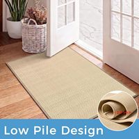 Original Jute Runner Rug Washable Non Slip Natural Texture Long Floor Mat for Hallway and Kitchen