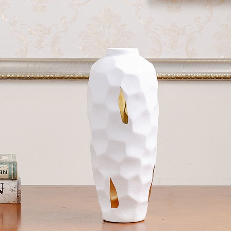 Creative modern design of flower arrangement porcelain vase home decoration white ceramic vase