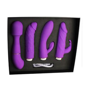 लक्जरी 4 में 1 थरथानेवाला किट खरगोश जी स्पॉट <span class=keywords><strong>Dildo</strong></span> के थरथानेवाला सिर अस्थिर Vibrators महिलाओं के लिए सेक्स खिलौना - Product Image 2