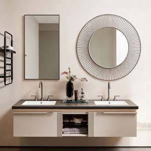 Balom Luxury Floating <b>Bathroom</b> Vanity Set <b>Wall</b> Mounted Waterproof MDF <b>Cabinet</b> with Ceramic Basin Soft Close System for Home - Product Image 1