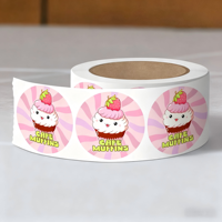 Label Produk Desain Pribadi Vinyl Bulat Oval Bentuk Tidak Beraturan Tahan Air Stiker Minyak Gulungan Kertas Cetak Logo Kustom Stiker Label