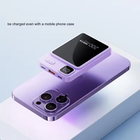 Dernière version de la batterie externe magnétique sans fil avec logo personnalisé, 5000 mAh, 10000 mAh, chargeur rapide, batterie portable pour smartphones universels