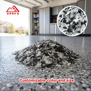 Kostenlose Probe Glimmerchips Epoxidbodenbeschichtung Dekorative Harzflocken Vinylboden-Aggregat für Bodenfarbe Epoxidflocken - Product Image 2