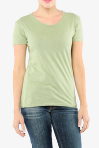 Camiseta de Cuello Redondo para Mujer, Informal, Ecológica, Transpirable, de Secado Rápido, Moderna, Personalizada, Cómoda, de Manga Corta, Lisa, Teñida, 180g - Product Image 4