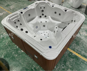 Vasca Idromassaggio Autoportante in Acrilico di Alta Qualità <span class=keywords><strong>per</strong></span> 5 Persone, Spa di Lusso da Esterno con 12 Getti, Capacità 20 Galloni - Product Image 3