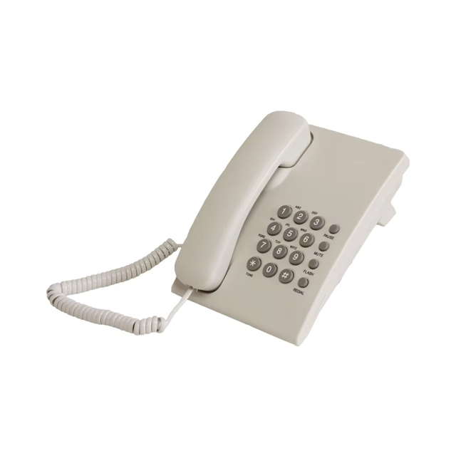 KX-TS500 Basic Analog Desk Land Line Telephone Corded Telephone System for Hotel Room Bathroom Office Use