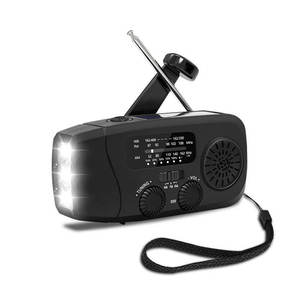Radio d'urgence AM/FM à manivelle Zowie 086, lampe torche 2000mAh, alarme SOS, haut-parleur intégré pour utilisation en cas de survie - Product Image 1