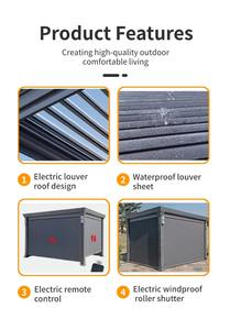 आसान असेंबली प्रीफैब्रिकेटेड एल्यूमीनियम मिश्र धातु उद्यान पैवेलियन - Product Image 5