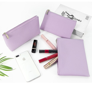 Bolsas de Cosméticos Plegables Personalizadas de Gran Capacidad con Cierre, Bolsa de Maquillaje de Neopreno Portátil para Mujer, Bolsa de Artículos de Aseo para Viaje - Product Image 5