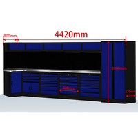 Chariot à outils roulant en fer à plusieurs tiroirs, robuste, armoire à outils à 5 tiroirs, système de rangement modulaire industriel mobile pour garage, OEM