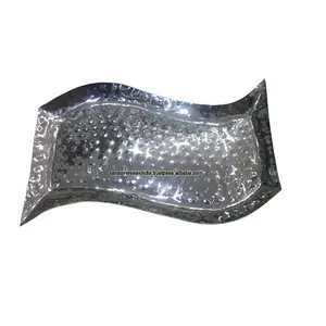 Plateau de service en Aluminium ondulé, motif marbré, pour la maison, l'hôtel et le Restaurant - Product Image 1