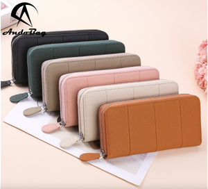 AndoBag - Cartera Larga de Cuero Genuino Estilo Japonés para Mujer, Gran Capacidad, con Protección RFID, para Teléfono Móvil, Modelo A-002 - Product Image 1