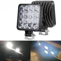Vente chaude 4 pouces 48W 12V 24V carré LED travail lumière Spot lampe d'inondation conduite pour voitures camions remorques SUV bateaux 4WD Offroads