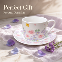 Ensemble tasse à café et soucoupe en céramique avec motif floral en relief, 260 ml, tasse à thé de l'après-midi avec soucoupe pour la maison, cadeau