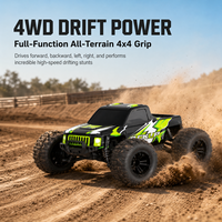 Voiture de course RC 4x4 haute vitesse 1:16 40KM/H pour enfants, portée 50m, contrôle 4 canaux, prête à l'emploi, câble USB, intérieur-extérieur, fonction Suivez-moi