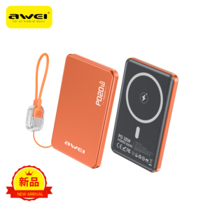 Batería Externa AWEI MiniMag Ultra Delgada de 5000 mAh con Carga Inalámbrica Compatible con Carga Rápida y Cable USB-C para Teléfono 17 - Product Image 6