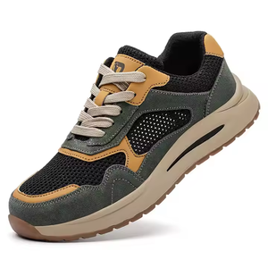 Giày bảo hộ nam chống va đập mũi thép thoáng khí, chất liệu da lộn microfiber, đế EVA, thích hợp mùa đông - Product Image 4