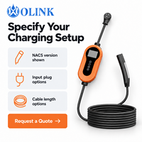Chargeur EVSE portable OLINK Heavy Duty de 7 kW Type 2 J1772 GBT NACS avec câble de charge de 5 m pour usage domestique européen