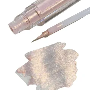 Waterproof Glitter Liquid Eyeshadow Pencil Long-lasting Quick-dry No Blooming Cosmetics Tool With Customized Logo