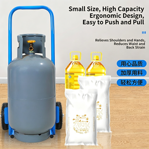 1. Chariot industriel à roues pour bouteilles de gaz, chariot de transport en acier pour bouteilles avec roues à frein et sangle de sécurité pour acétylène et propane - Product Image 4