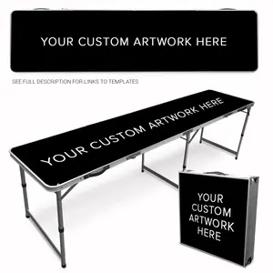 Offres Spéciales 8ft Aluminium Métal MDF Pliant Bière <span class=keywords><strong>Pong</strong></span> <span class=keywords><strong>Table</strong></span> Personnalisé Portable Intérieur/Extérieur Camping Portable 8 Pieds <span class=keywords><strong>Table</strong></span> Pliable - Product Image 3
