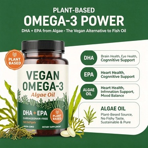 Integratore Alimentare Vegano all'Ingrosso di Olio di Alghe <span class=keywords><strong>Omega</strong></span> 3 1000mg DHA EPA in Capsule Morbide <span class=keywords><strong>per</strong></span> Adulti, <span class=keywords><strong>per</strong></span> la Salute di Cuore, Cervello e Occhi OEM - Product Image 2